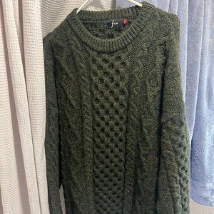 fia Wool Aran sweater - Green